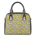 Zigzag Banana Pattern Print Shoulder Handbag