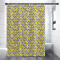 Zigzag Banana Pattern Print Shower Curtain