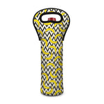 Zigzag Banana Pattern Print Single Neoprene Wine Tote