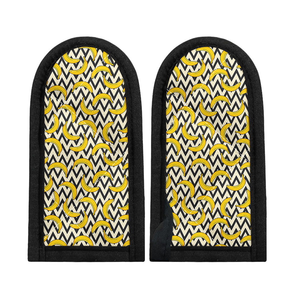 Zigzag Banana Pattern Print Skillet Handle Cover