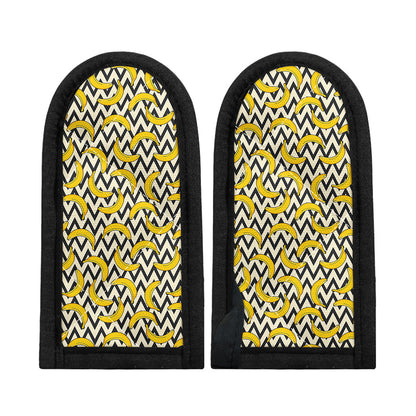 Zigzag Banana Pattern Print Skillet Handle Cover