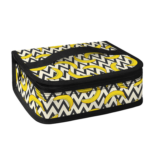 Zigzag Banana Pattern Print Small Lunch Bag