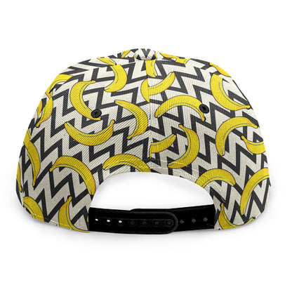 Zigzag Banana Pattern Print Snapback Cap