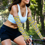 Zigzag Banana Pattern Print Sun Protection Arm Sleeves