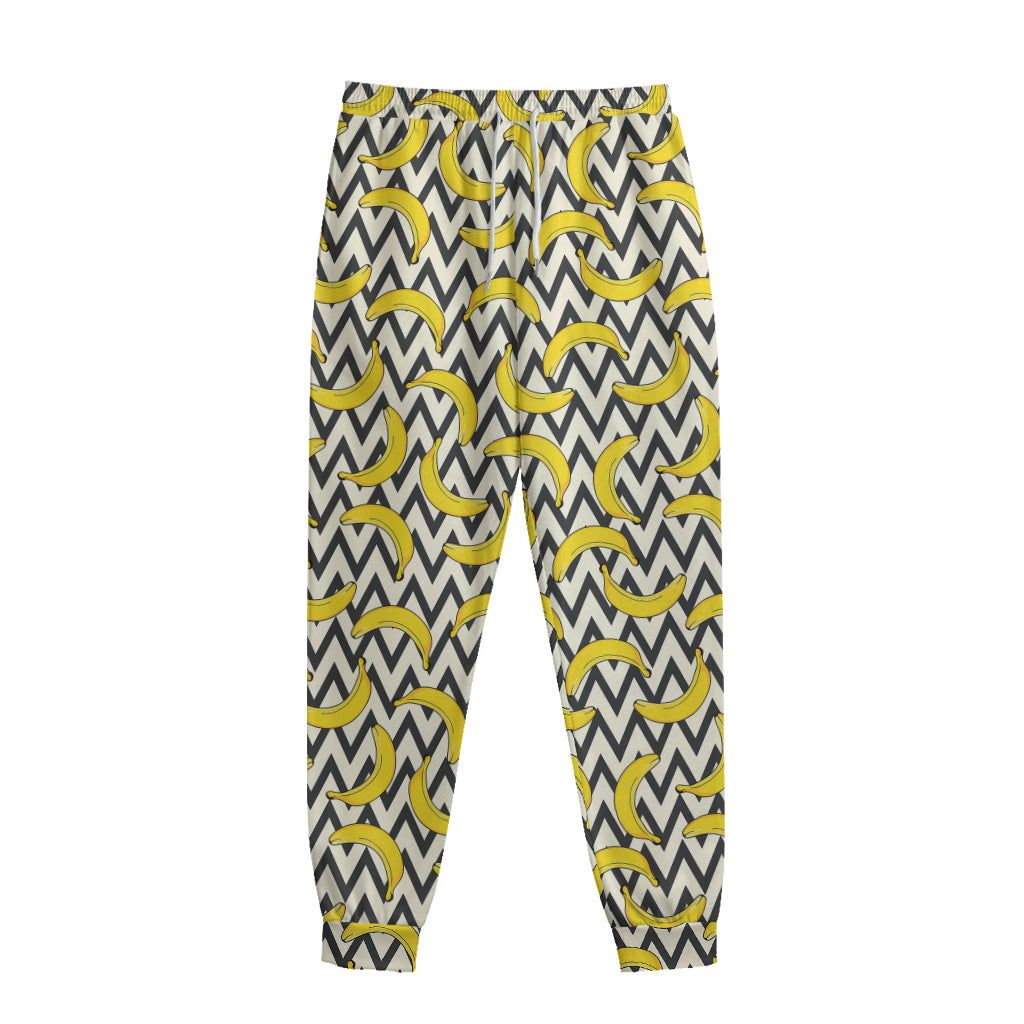 Zigzag Banana Pattern Print Sweatpants