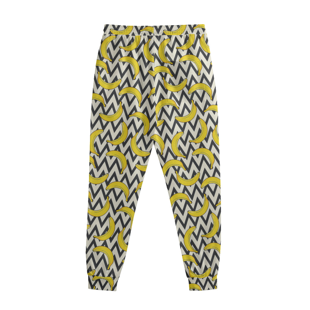 Zigzag Banana Pattern Print Sweatpants