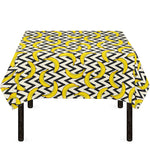 Zigzag Banana Pattern Print Tablecloth