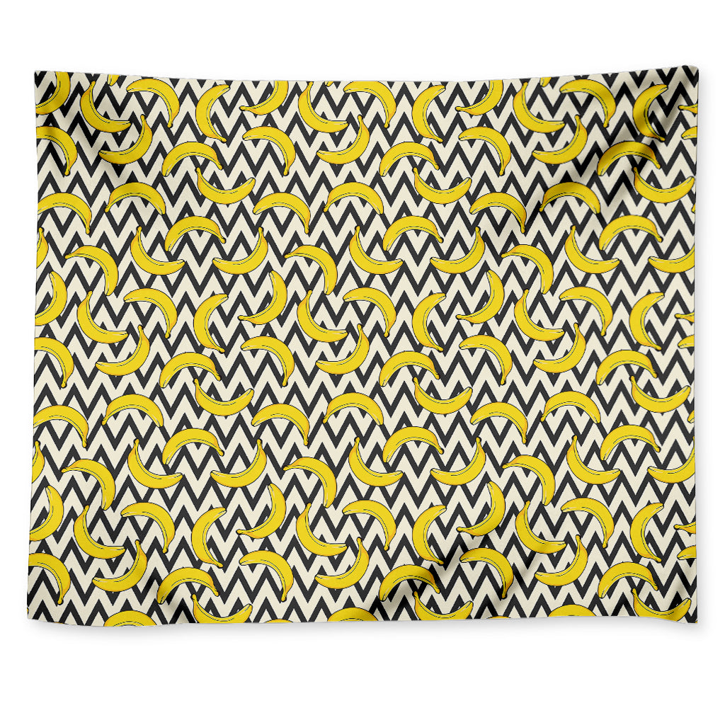 Zigzag Banana Pattern Print Tapestry