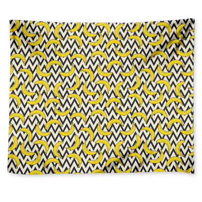 Zigzag Banana Pattern Print Tapestry