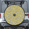 Zigzag Banana Pattern Print Tire Cover With Camera Hole