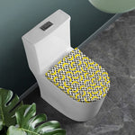 Zigzag Banana Pattern Print Toilet Lid Cover