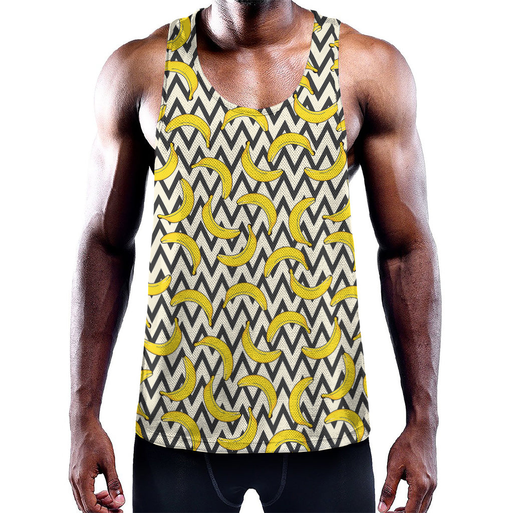 Zigzag Banana Pattern Print Training Tank Top