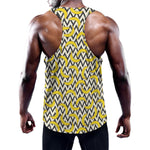 Zigzag Banana Pattern Print Training Tank Top