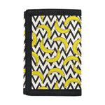 Zigzag Banana Pattern Print Trifold Wallet