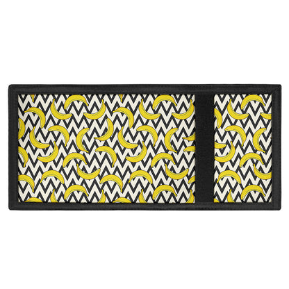 Zigzag Banana Pattern Print Trifold Wallet