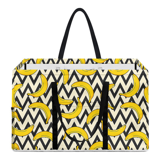 Zigzag Banana Pattern Print Utility Tote Bag