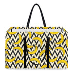 Zigzag Banana Pattern Print Utility Tote Bag
