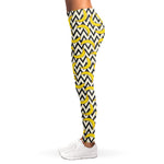 Zigzag Banana Pattern Print Women's Leggings