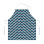 Zigzag Knitted Pattern Print Adjustable Apron