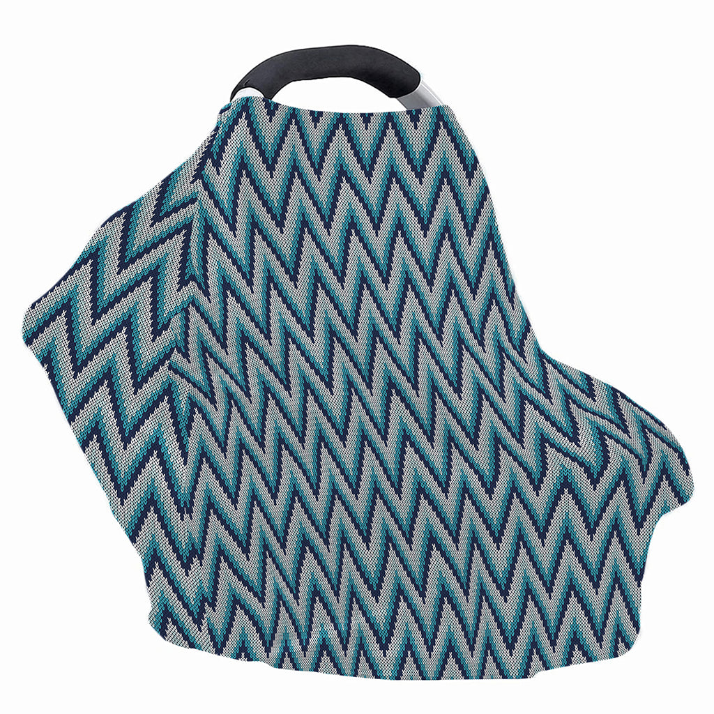 Zigzag Knitted Pattern Print Baby Seat Cover