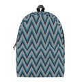 Zigzag Knitted Pattern Print School Backpack