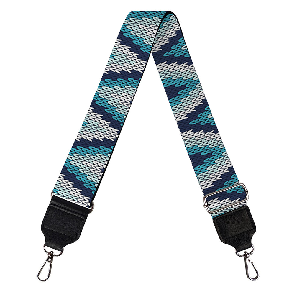 Zigzag Knitted Pattern Print Bag Strap