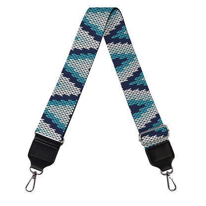 Zigzag Knitted Pattern Print Bag Strap