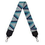 Zigzag Knitted Pattern Print Bag Strap