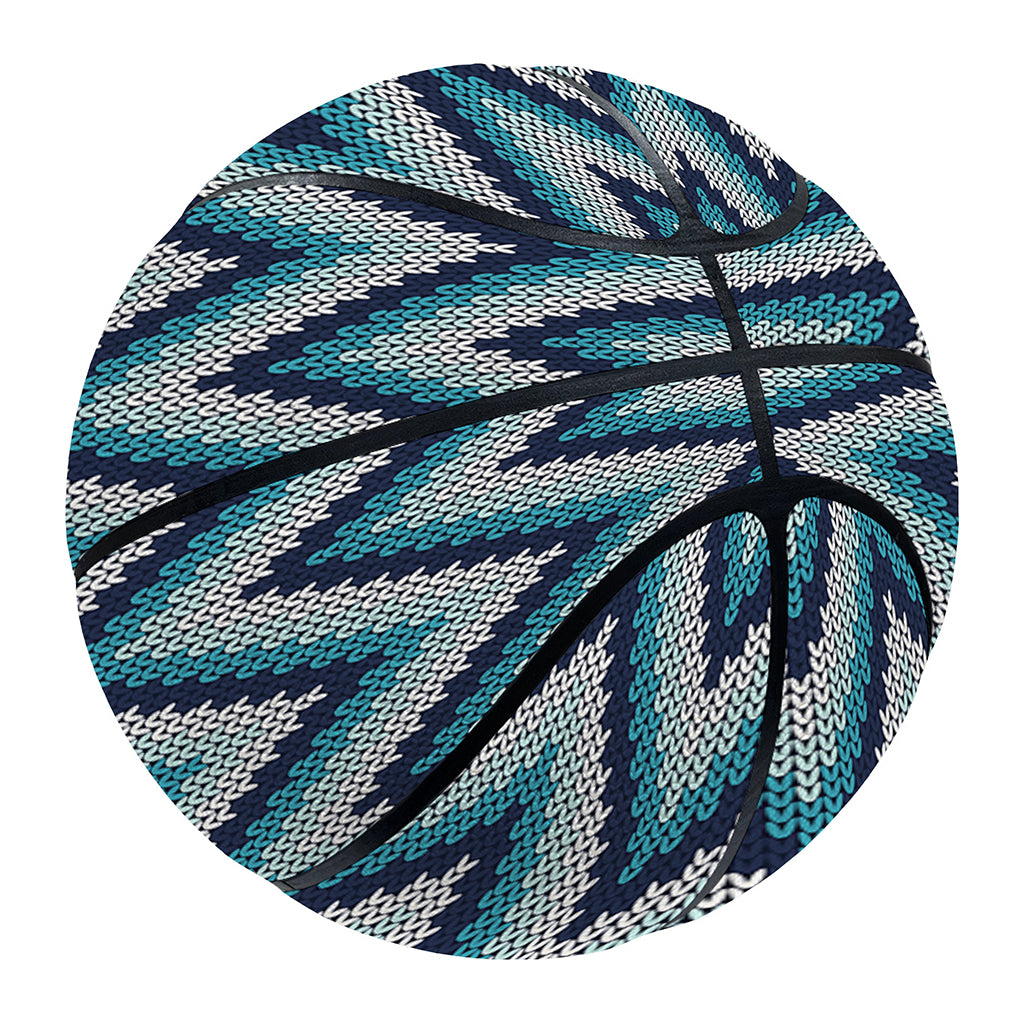 Zigzag Knitted Pattern Print Basketball
