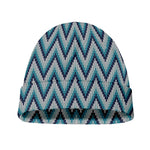 Zigzag Knitted Pattern Print Beanie
