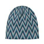 Zigzag Knitted Pattern Print Beanie