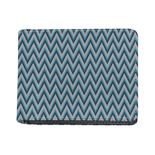 Zigzag Knitted Pattern Print Bifold Wallet