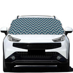 Zigzag Knitted Pattern Print Car Windshield Snow Cover