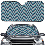 Zigzag Knitted Pattern Print Car Windshield Sun Shade