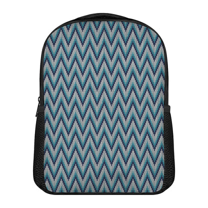 Zigzag Knitted Pattern Print Casual Backpack