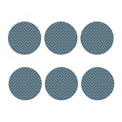 Zigzag Knitted Pattern Print Coaster Set