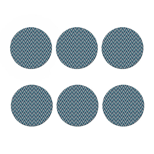 Zigzag Knitted Pattern Print Coaster Set