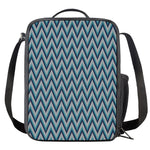 Zigzag Knitted Pattern Print Crossbody Lunch Bag