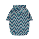 Zigzag Knitted Pattern Print Dog Zip Up Hoodie