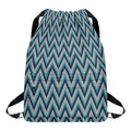 Zigzag Knitted Pattern Print Drawstring Backpack