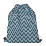 Zigzag Knitted Pattern Print Drawstring Bag
