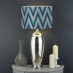 Zigzag Knitted Pattern Print Drum Lamp Shade