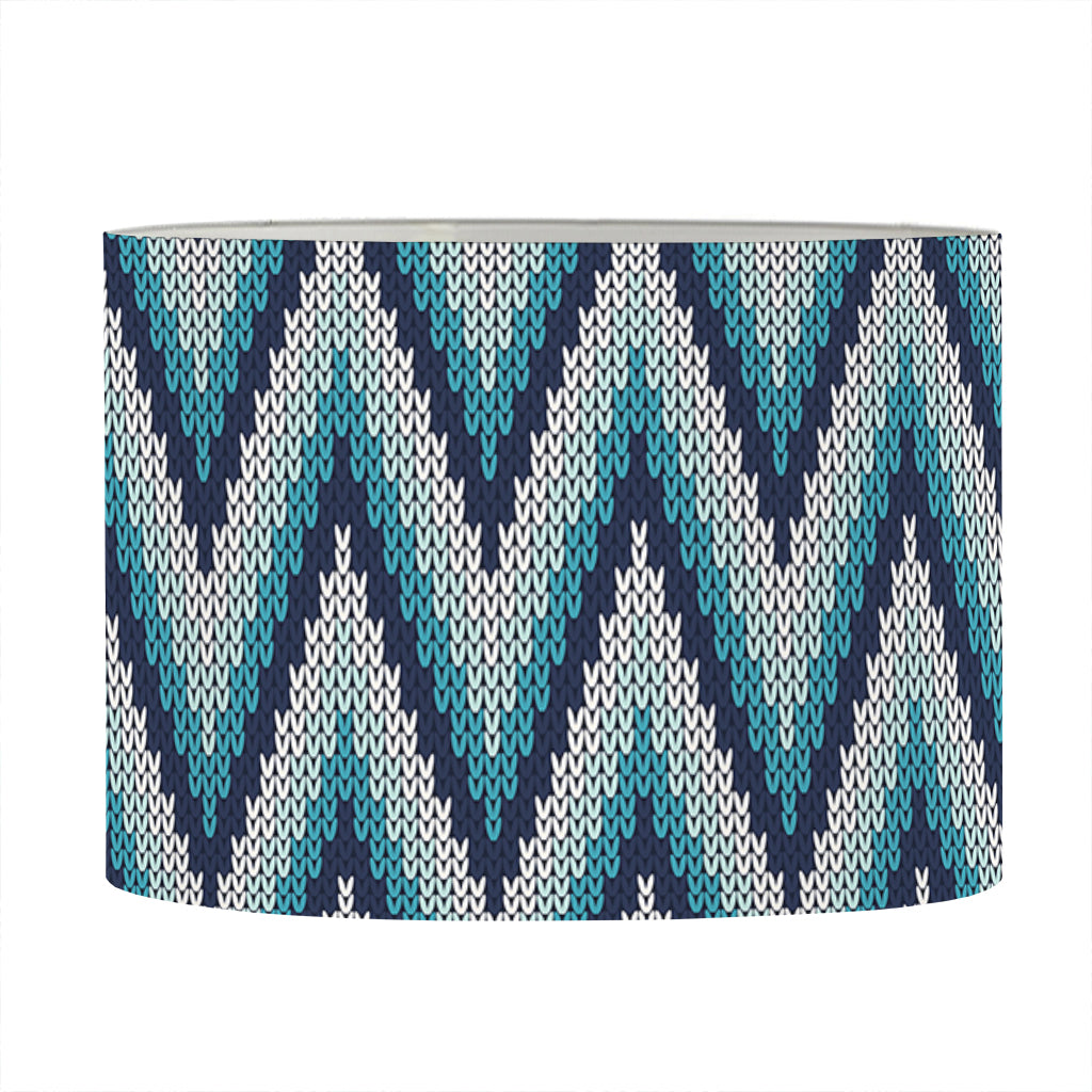Zigzag Knitted Pattern Print Drum Lamp Shade