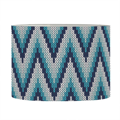Zigzag Knitted Pattern Print Drum Lamp Shade