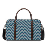 Zigzag Knitted Pattern Print Duffle Bag