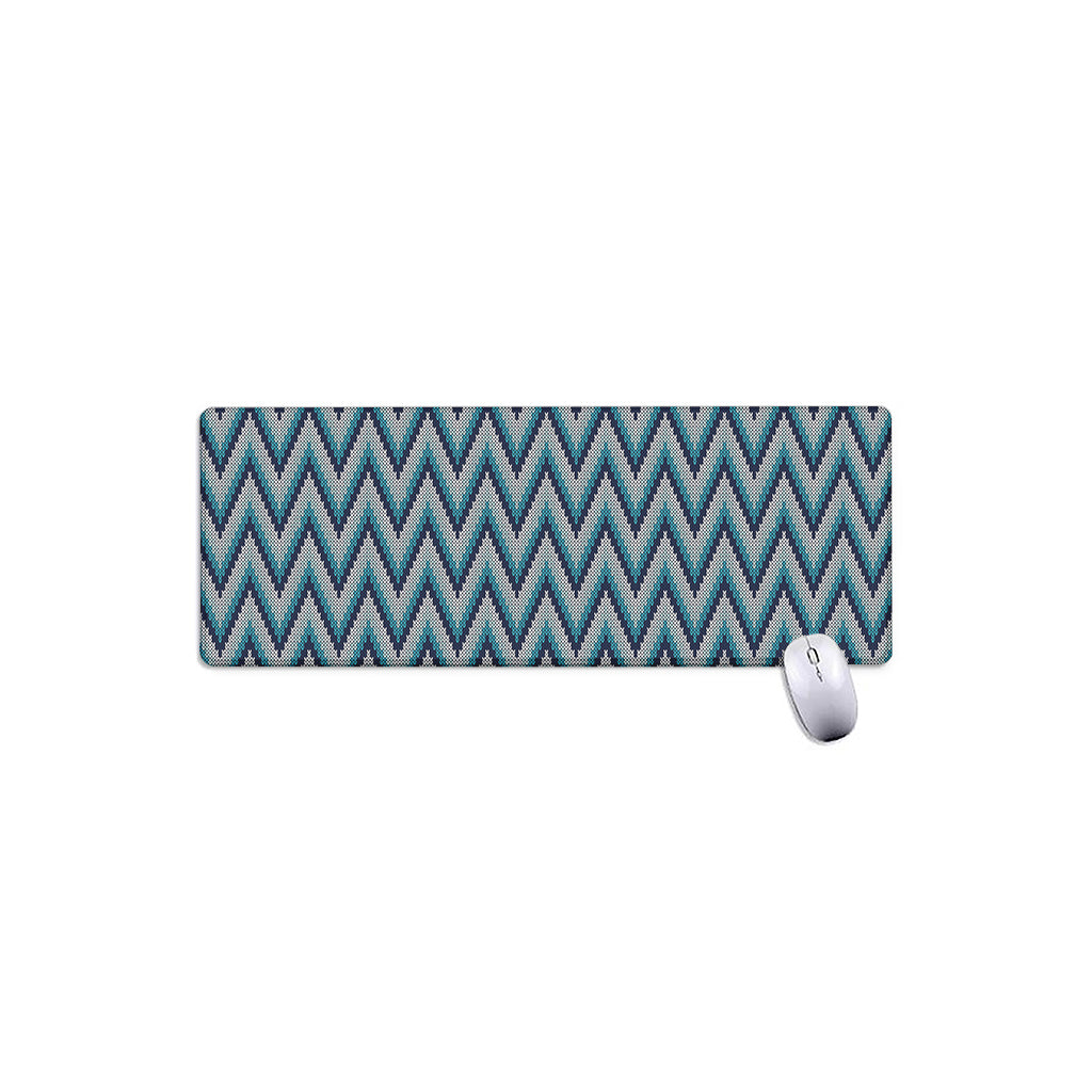 Zigzag Knitted Pattern Print Extended Mouse Pad