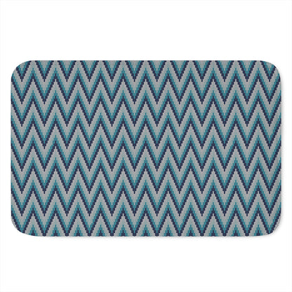 Zigzag Knitted Pattern Print Indoor Door Mat