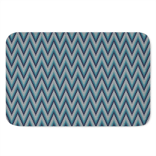 Zigzag Knitted Pattern Print Indoor Door Mat
