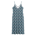 Zigzag Knitted Pattern Print Jersey Midi Cami Dress