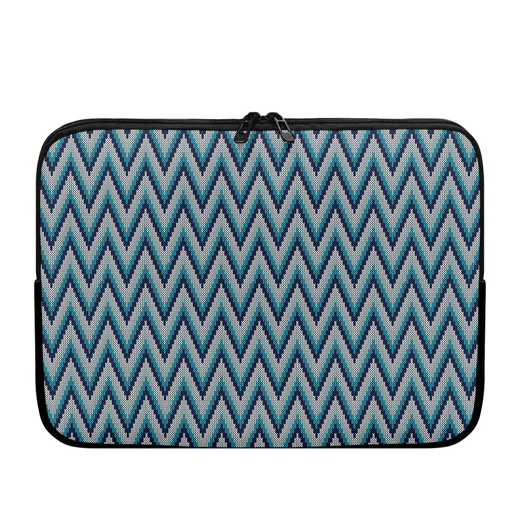 Zigzag Knitted Pattern Print Laptop Sleeve